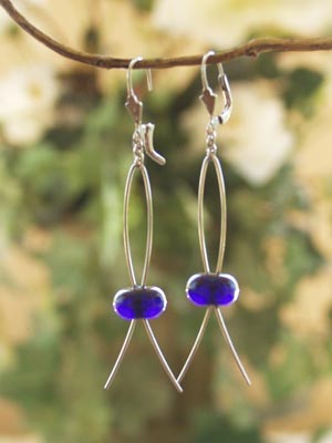 Earrings Leverback with Long Loop