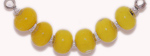 Lemon glass beads