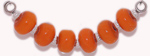 Orange glass beads